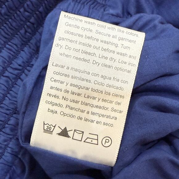 MODCLOTH Blossom Bliss Jumpsuit NEW Size S Navy Blue Gauzy Cotton Tie Back - Picture 10 of 12